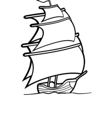 Ausmalbild Schiff kostenlos 1