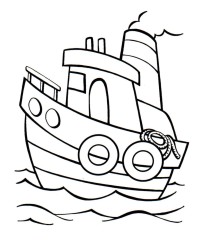 Ausmalbild Schiff kostenlos 2