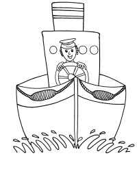 Ausmalbild Schiff kostenlos 3