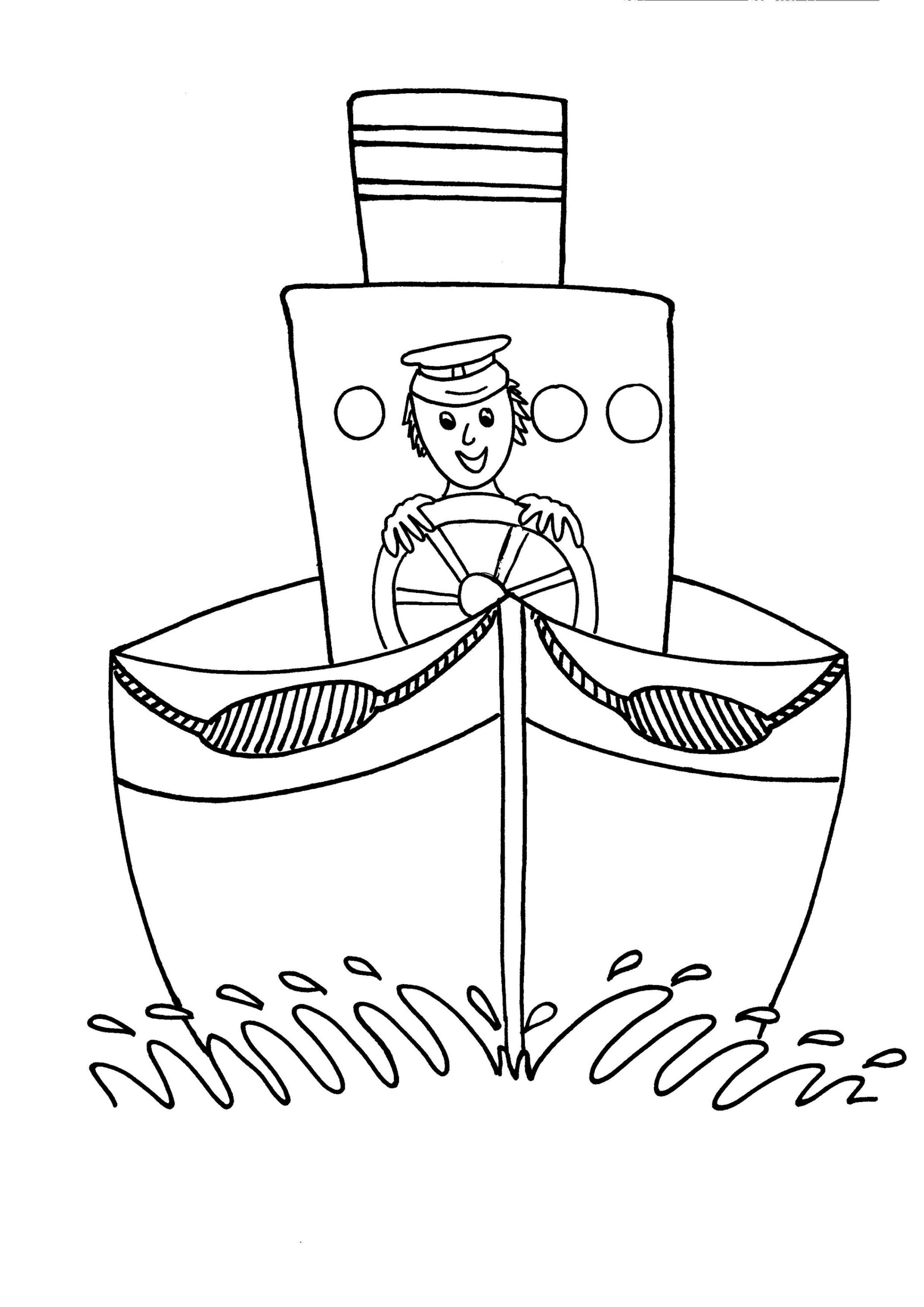 Ausmalbild Schiff kostenlos 3 ¶ Malvorlagen zum Drucken