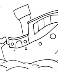 Ausmalbild Schiff kostenlos 4