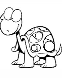 Ausmalbild Schildkröte kostenlos 1