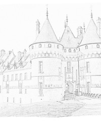 Ausmalbild Schloss kostenlos 1