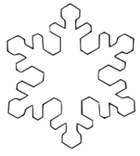 Ausmalbild Schneeflocke kostenlos 2