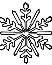 Ausmalbild Schneeflocke kostenlos 3