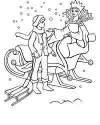 Ausmalbild Schneekönigin kostenlos 2