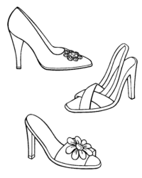 Ausmalbild Schuhe kostenlos 2