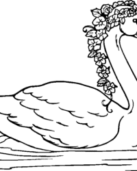 Ausmalbild Schwan kostenlos 2