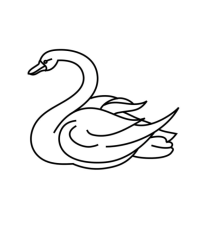Ausmalbild Schwan kostenlos 3