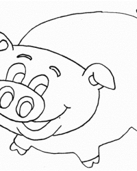Ausmalbild Schwein kostenlos 1