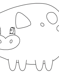Ausmalbild Schwein kostenlos 2