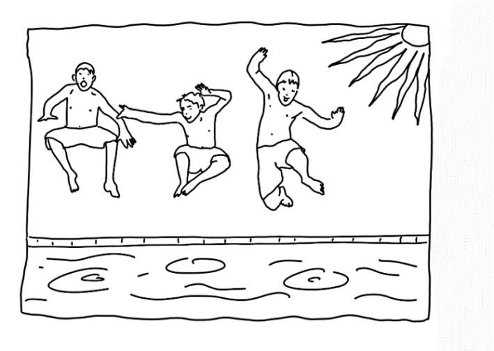 Ausmalbild Schwimmbad kostenlos 2 ¶ Malvorlagen zum Drucken