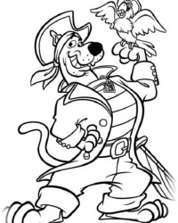 Ausmalbild Scooby-Doo kostenlos 2