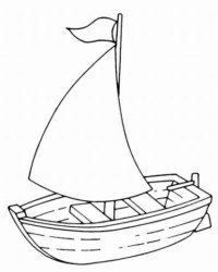 Ausmalbild Segelschiff kostenlos 1