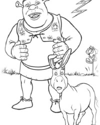 Ausmalbild Shrek kostenlos 1