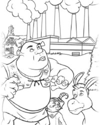 Ausmalbild Shrek kostenlos 3