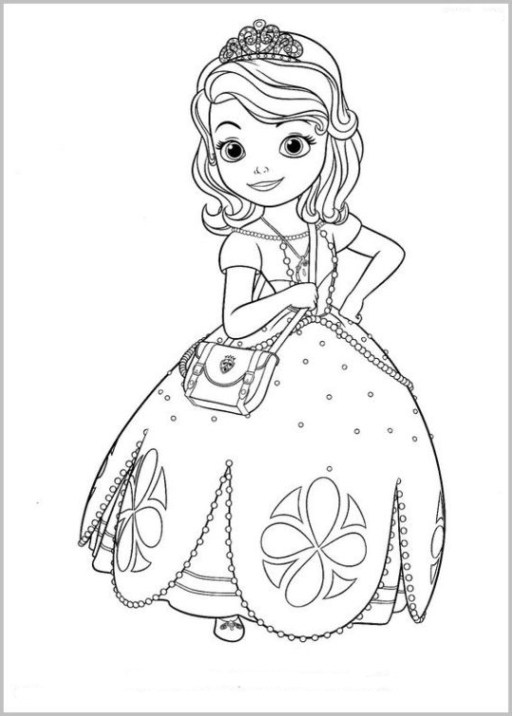 Malvorlagen zum Drucken Ausmalbild Sofia die Erste kostenlos 1