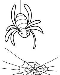 Ausmalbild Spinne kostenlos 1