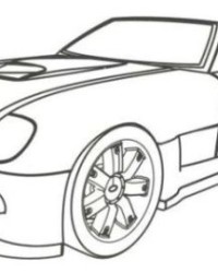 Ausmalbild Sportwagen kostenlos 1