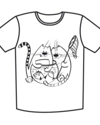 Ausmalbild T-Shirt kostenlos 1
