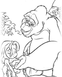 Ausmalbild Tarzan kostenlos 1