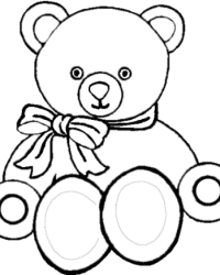 Ausmalbild Teddybär kostenlos 1