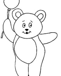 Ausmalbild Teddybär kostenlos 2