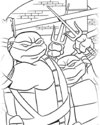 Ausmalbild Teenage Mutant Ninja Turtles kostenlos 2