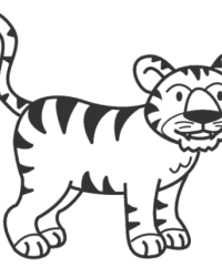 Ausmalbild Tiger kostenlos 2