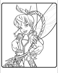 Ausmalbild TinkerBell und die Piratenfee kostenlos 1