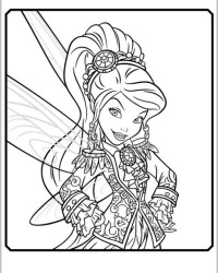 Ausmalbild TinkerBell und die Piratenfee kostenlos 2