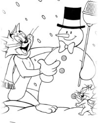 Ausmalbild Tom und Jerry kostenlos 3