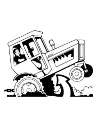 Ausmalbild Traktor kostenlos 1