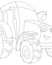 Ausmalbild Traktor kostenlos 3