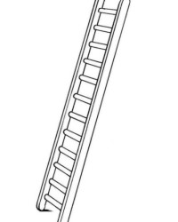 Ausmalbild Treppe Leiter kostenlos 1