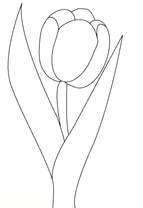 Malvorlagen zum Drucken Ausmalbild Tulpe kostenlos 1
