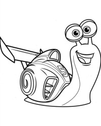 Ausmalbild Turbo – Kleine Schnecke, grosser Traum kostenlos 1