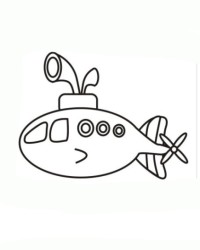 Ausmalbild U-boot kostenlos 1
