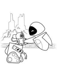 Ausmalbild Wall-E kostenlos 2