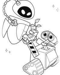 Ausmalbild Wall-E kostenlos 3