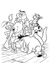 Ausmalbild Winnie Puuh kostenlos 1