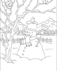 Ausmalbild Winter kostenlos 1