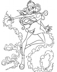 Ausmalbild Winx Club kostenlos 1