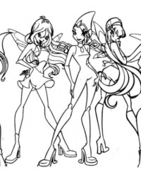 Ausmalbild Winx Club kostenlos 2