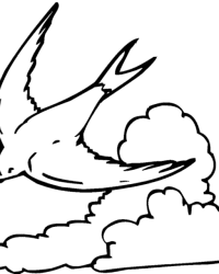 Ausmalbild Wolken kostenlos 1