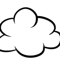 Ausmalbild Wolken kostenlos 2