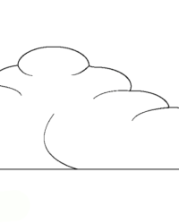 Ausmalbild Wolken kostenlos 3