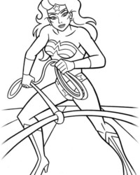 Ausmalbild Wonder Woman kostenlos 1