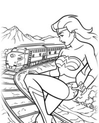 Ausmalbild Wonder Woman kostenlos 2
