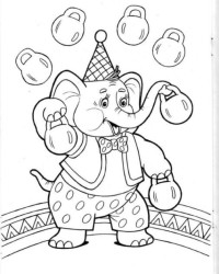 Ausmalbild Zirkus kostenlos 3